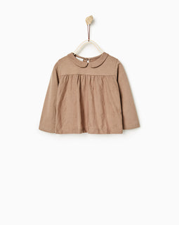 Contrast Embroidered Top